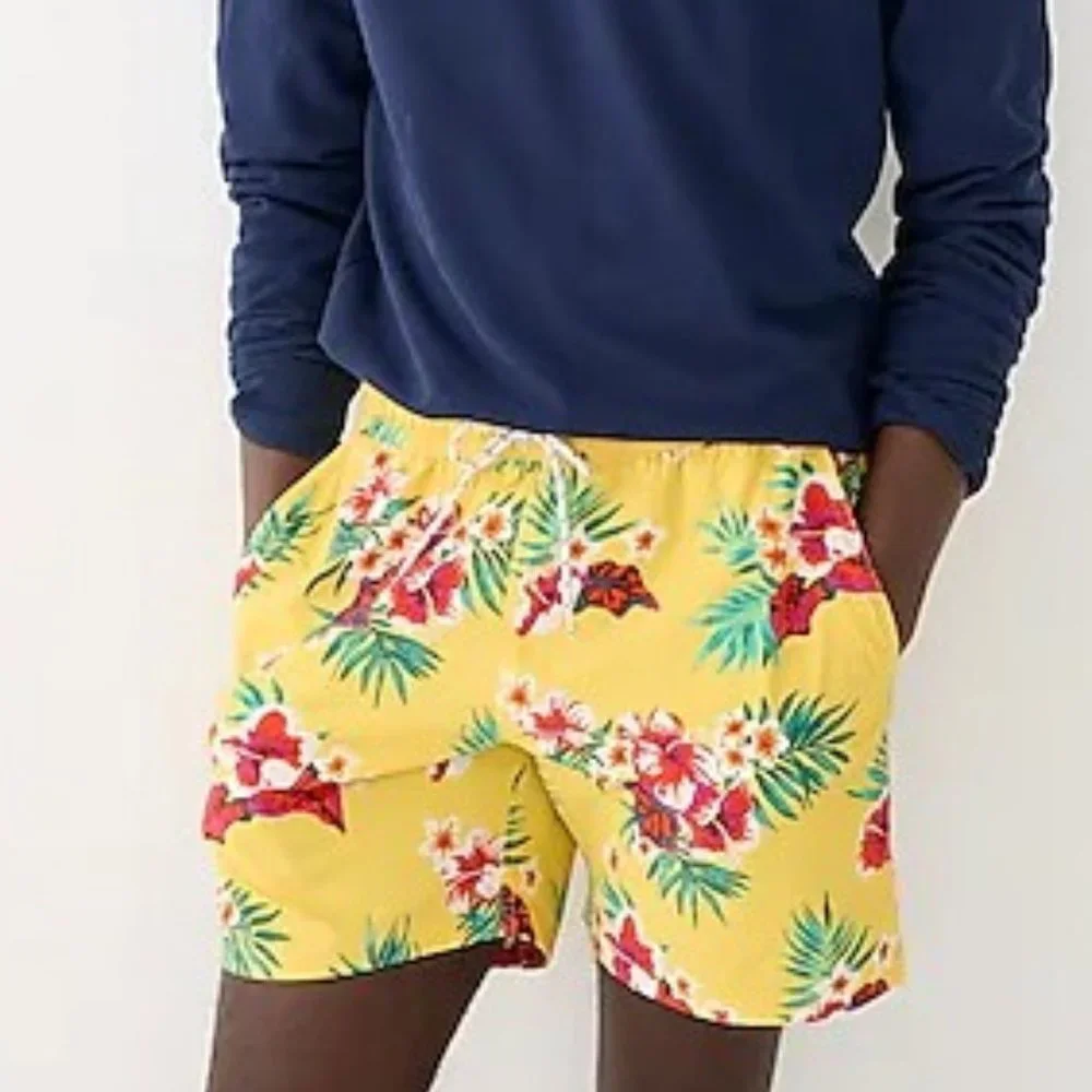 J. Crew Stretch Swim Trunk in floral print XL
